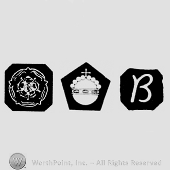Rose; Cross and Orb; letter B