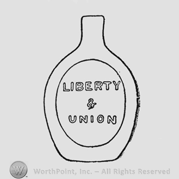 Inscription on oval panel: "Liberty & Union" on three rows