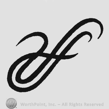 Stylish monogram of letters VF
