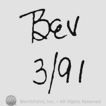 Handwriting Bev up 3/91 under