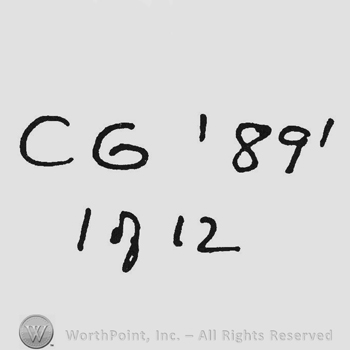 Initials CG 89 up 1912 under