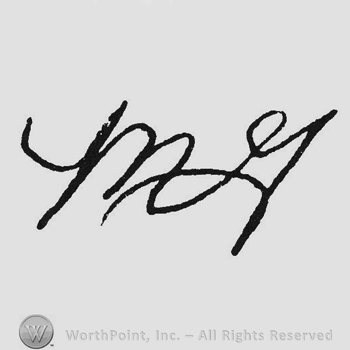 Stylish initials MG
