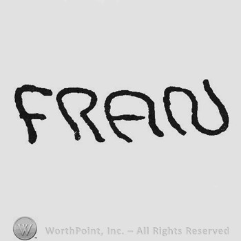 Capital handwriting Fran