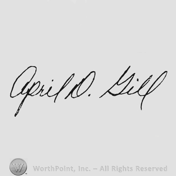 Handwriting signature April D Gill
