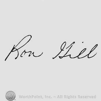 Handwriting signature Ron Gill