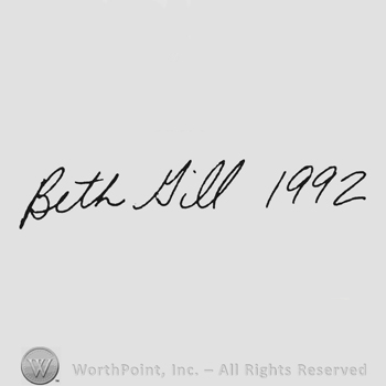 Handwriting signature Beth Gill 1992