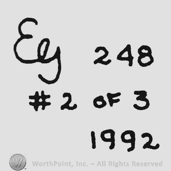 Handwriting Eg 148 above #2 of 3 above 1992