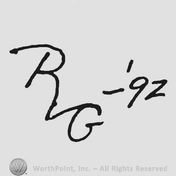 Handwriting initials RG 92