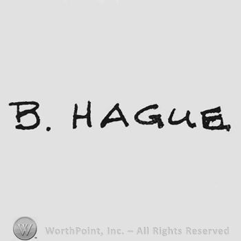 Capital handwriting B. Hague