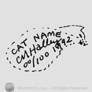 Dotted label Cat name CM halley 00/100 1992