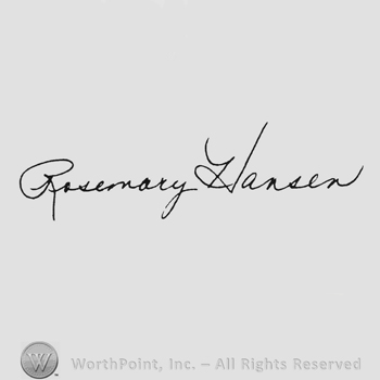 Handwriting signature Rosemary Hansen