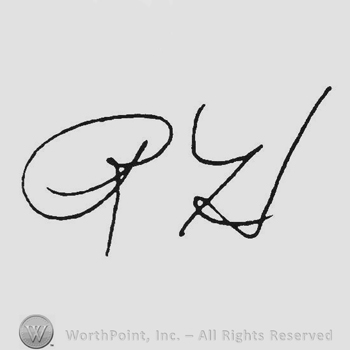 Handwriting initials RH