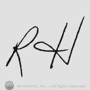 Handwriting initials RH