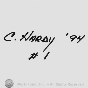 Capital handwriting C. Hardy '94 up #1 under
