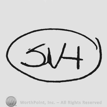 Initials SVH inside an oval