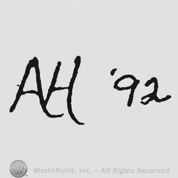 Handwriting initials AH 92