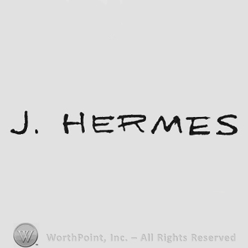 Capital handwriting J Hermes
