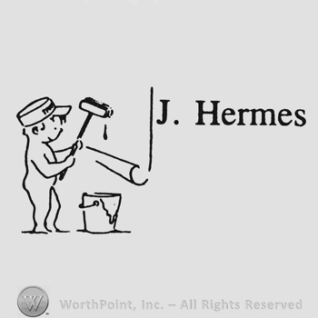 Man painting a wall J Hermes to the right