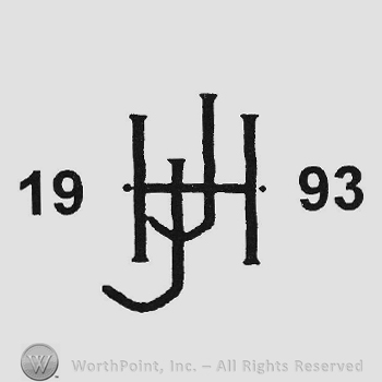 Monogram of letters HJJ numbers 19 an 93 left and right