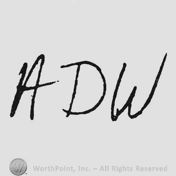 Handwriting initials ADW