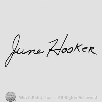 Handwriting signature June Hooker