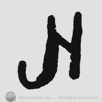 Bold monogram of letters JH