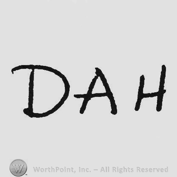 Handwriting initials DAH