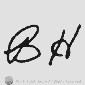 Handwriting initials BH