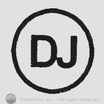 Initials DJ inside a circle