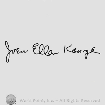 Handwriting signature Joen Ellen Kanze