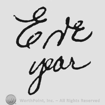 Stylish handwriting Eve up Year under