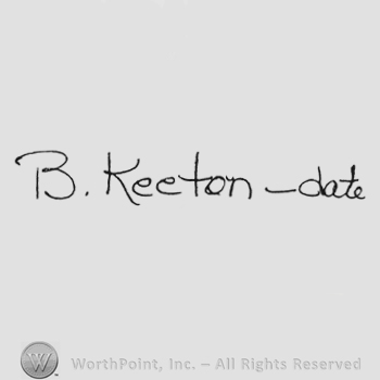 Handwriting B Keeton date
