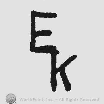 Monogram of letters EK