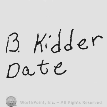 Handwriting B Kidder up date under