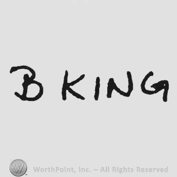 Bold capital handwriting B King