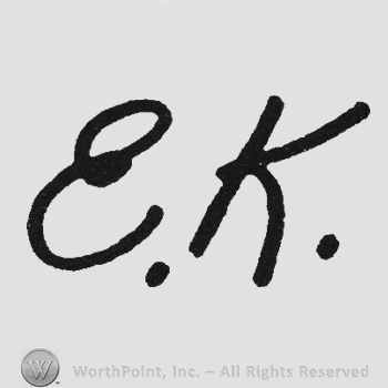 Handwriting initials EK