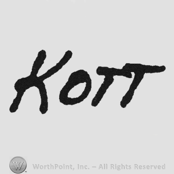 Capital bold handwriting Kott