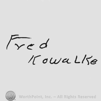 Handwriting Fred up Kowalke beneath