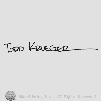 Bold capital handwriting Todd Krueger