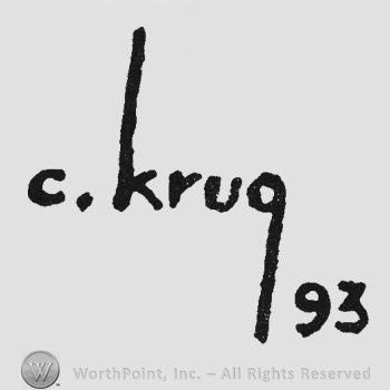 Bold handwriting C.Krug 93