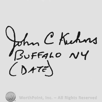 Handwriting John C Kuhns up Buffalo NY under date under