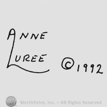 Capital handwriting Anne Luree copyright 1992