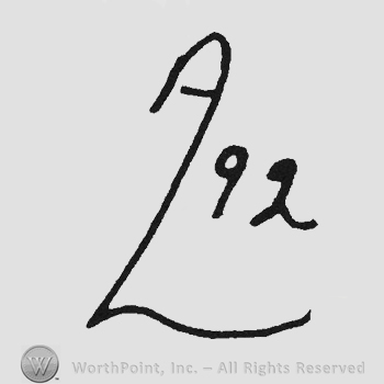 Monogram of letters AL 92