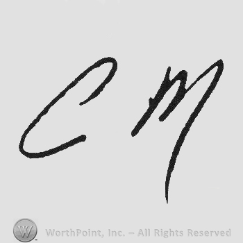 Handwriting initials CM