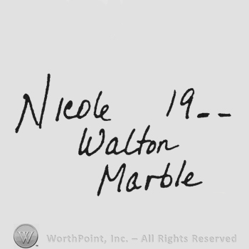 Handwriting Nicole up Walton under Marble under 19_ _ to the right