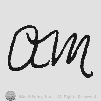 Handwriting initials AM