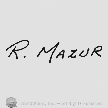 Capital handwriting R. Mazur