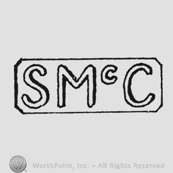 Label with hollow initials SMcC