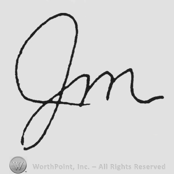 Handwriting initials JM