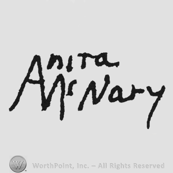 Capital handwriting Anita McNary